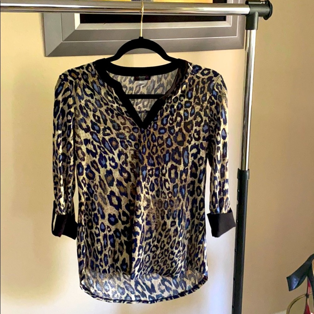 Cheetah Print Blouse